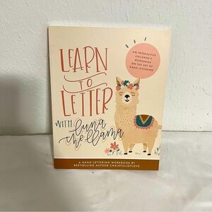 Learn to Letter Luna the Llama Interactive Children Workbook Hand Lettering New